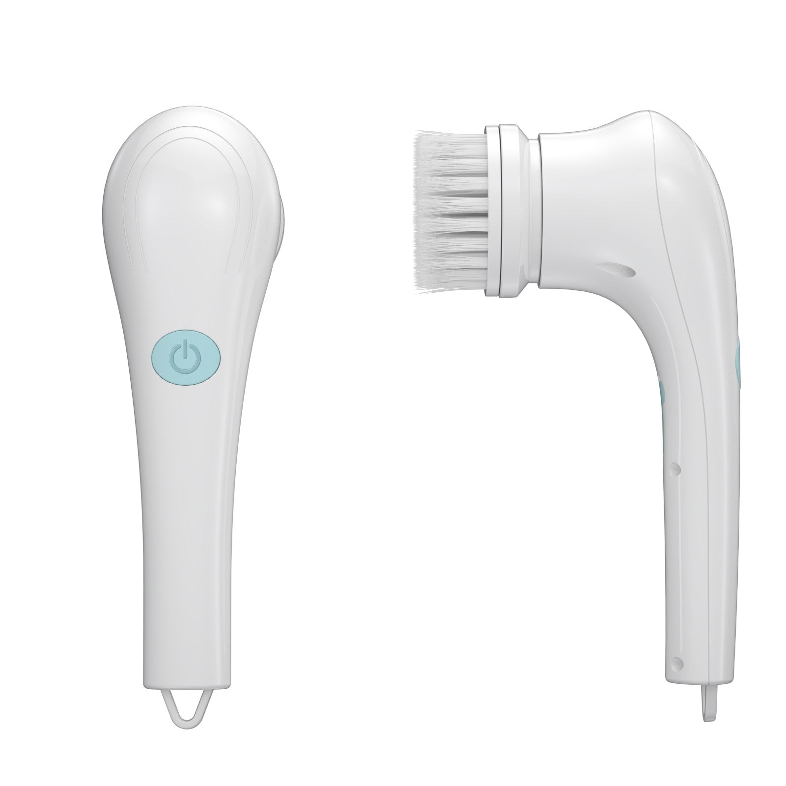 Cepillo de limpieza eléctrico de cocina: cepillo de acero inoxidable con cinco cabezales y mango largo, herramienta de lavado de platos