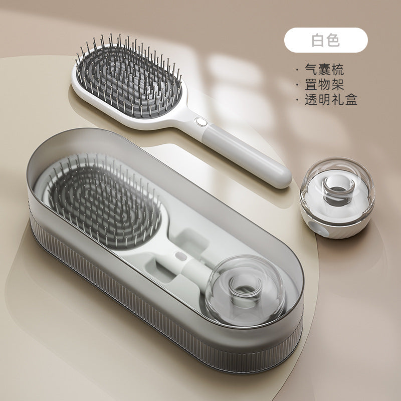 Cepillo Antiestático de Almohadilla de Aire: Masaje con Cerdas de Acero para Cabello Largo, Seco o Húmedo, y Efecto Voluminizador