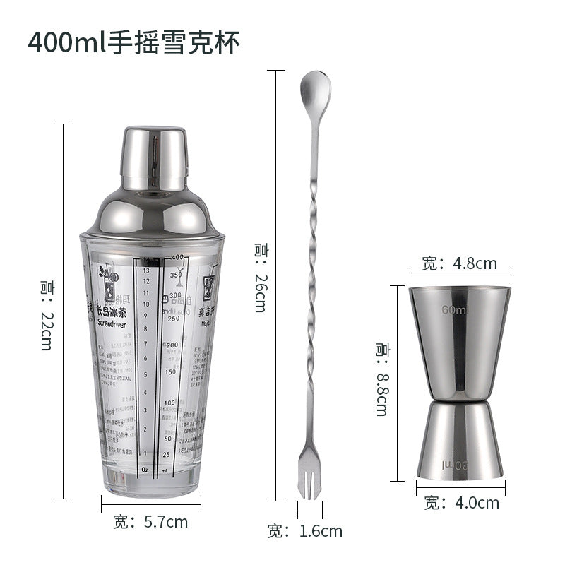 Set de Herramientas de Coctelera de Acero Inoxidable: Shaker, Jarras y Utensilios para el Hogar y Bar