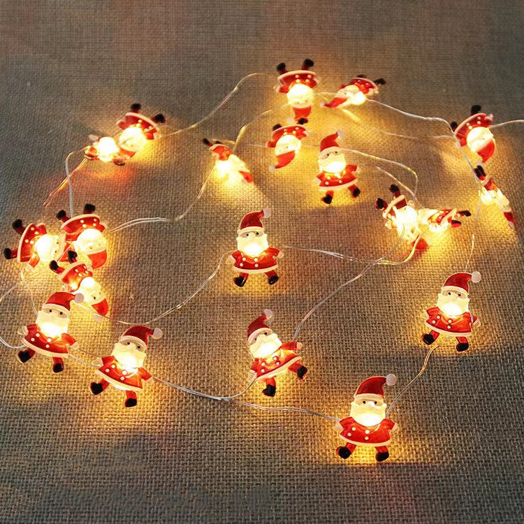 Luces navideñas con diseño de Papá Noel 