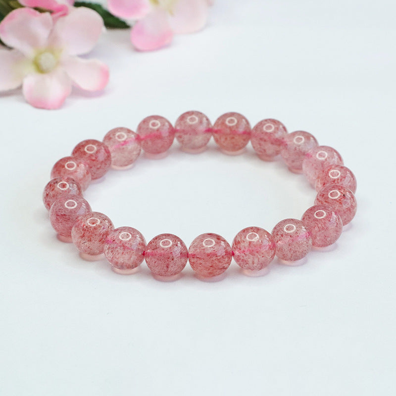 Pulsera de Cristal de Cuarzo Rosa Natural: Joyas de Color, Fabricación de Alta Calidad, Venta al Por Mayor