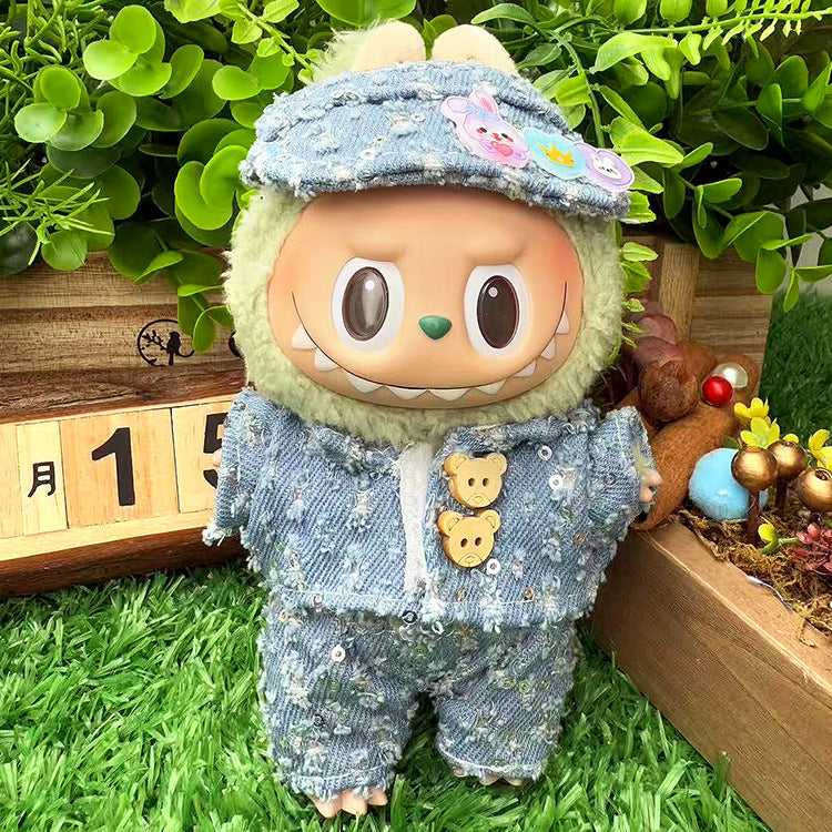 Playeras Streetwear para Muñecos Labubu – Ropa Urbana para Muñecas de 17cm (Muñeca no incluida)