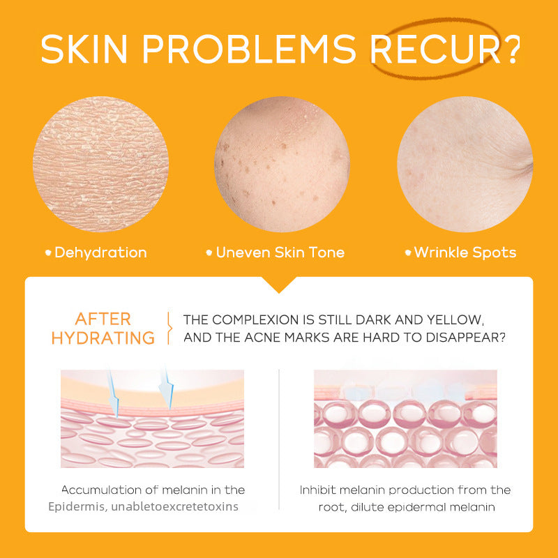 LaiKou Conjunto de Cuidado Facial LAIKOU Vitamina C: 5 Piezas de Gel Limpiador, Tónico, Suero, Crema para Ojos y Crema Hidratante