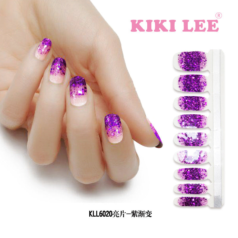 KIKILEE Stickers para Uñas: Pegatinas Completas con Efecto Esmalte y Brillo, Fáciles de Aplicar