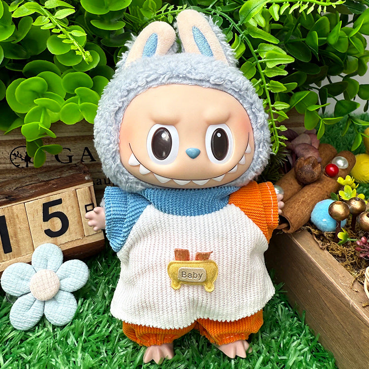 Playeras Streetwear para Muñecos Labubu – Ropa Urbana para Muñecas de 17cm (Muñeca no incluida)