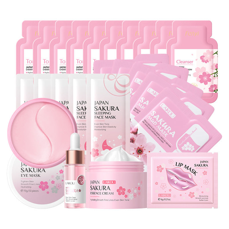 Conjunto de Cuidado Facial LAIKOU Sakura: Hidratación Profunda y Efecto Revitalizante