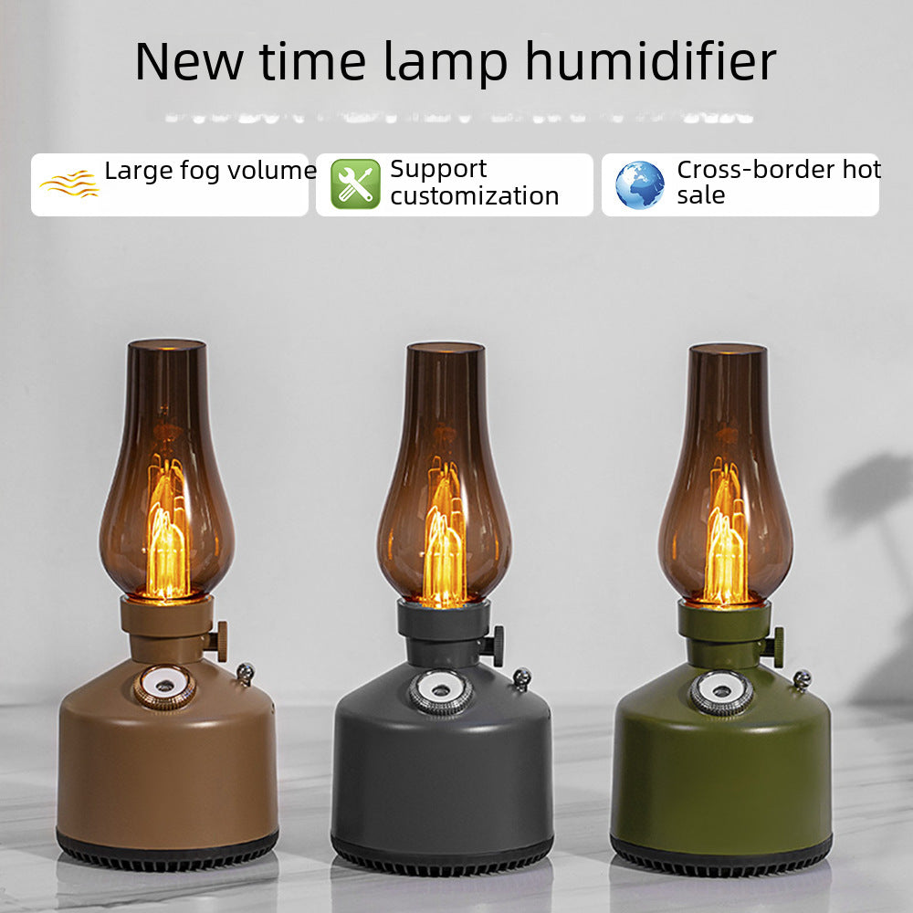 Humidificador de aceite de lámpara de petróleo: grande, silencioso y retro para casa, bar y alojamiento