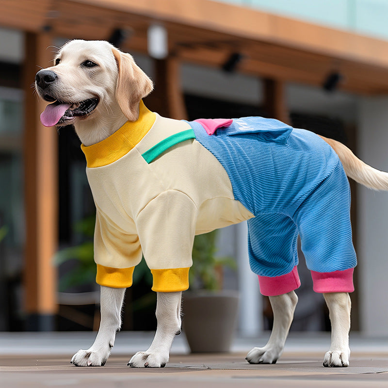 Overol para Perros Pequeños y Medianos con Bolsillo Decorativo en la Espalda.