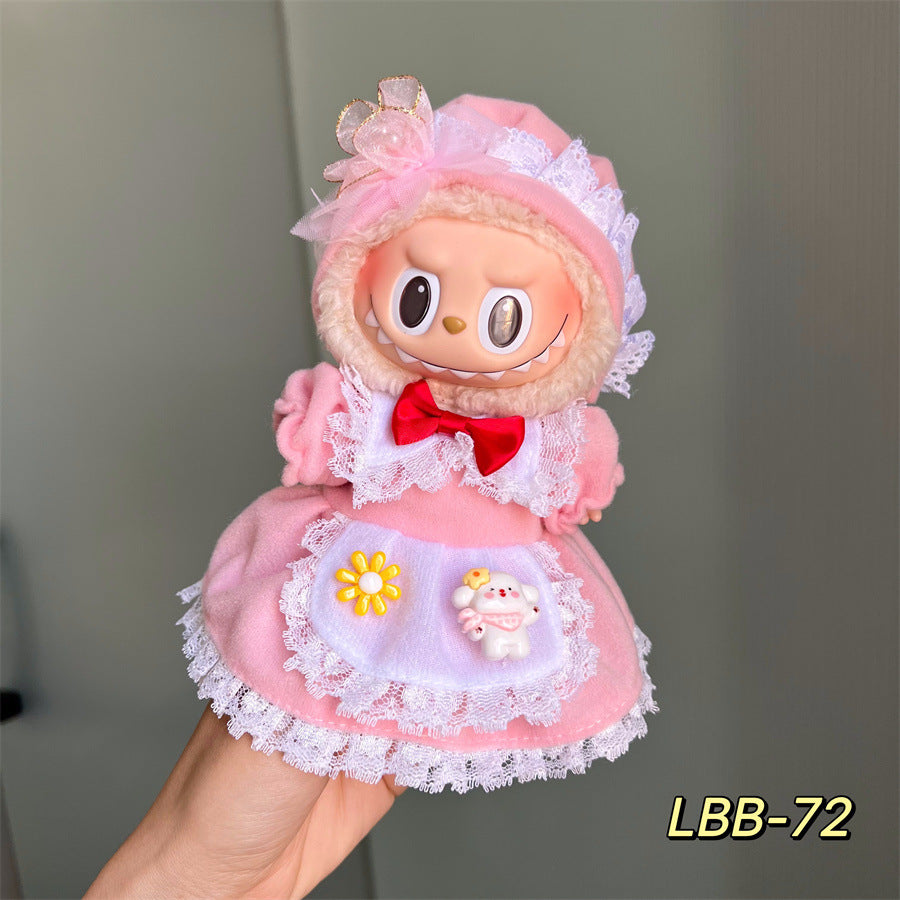 Ropa para Labubu de 17cm – Estilo Urban, Kawaii, Retro, Cosplay, preppy coreano y Más (Muñeca no incluida)