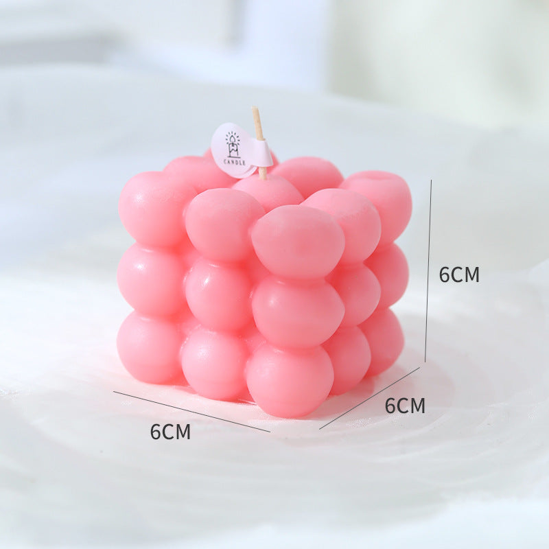 Vela Aromática Cubo de Colores: Diseño Macaron Decorativa - Regalo Original