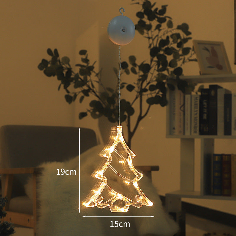 Luces Navideñas con Ventosa para Ventanas: Diseños de Ciervo, Estrellas y Más Figuras