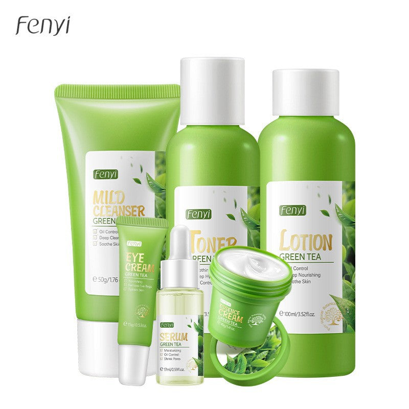 Conjunto de productos de cuidado de la piel FENYI: té verde hidratante y nutritivo