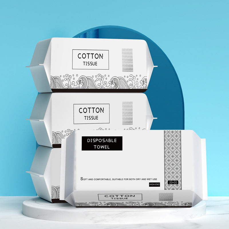 Toallas Faciales Desechables de Algodón: Paños Suaves y Gruesos para Limpieza, Secado y Cuidado Facial, Tipo Extracto