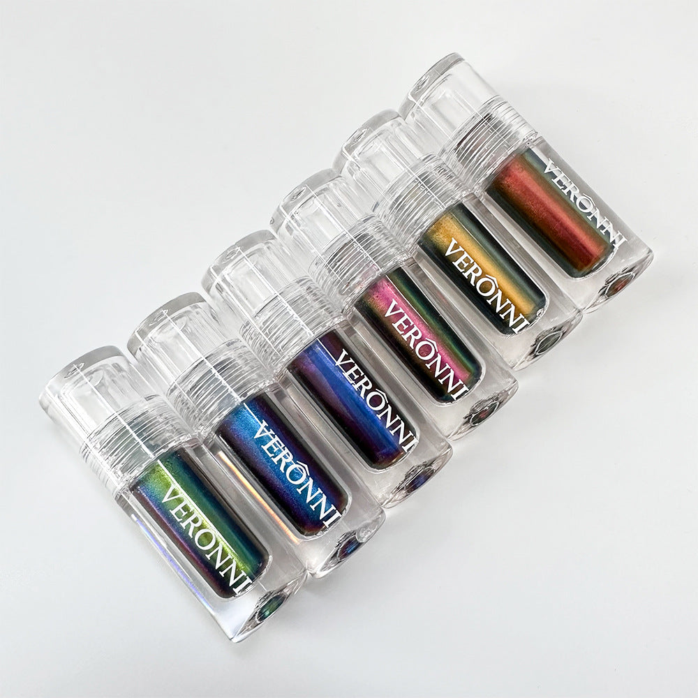 VERONNI Sombra de Ojos Líquida Camaleón: Sombra Metálica Brillante con Efecto Perlado y Destellos