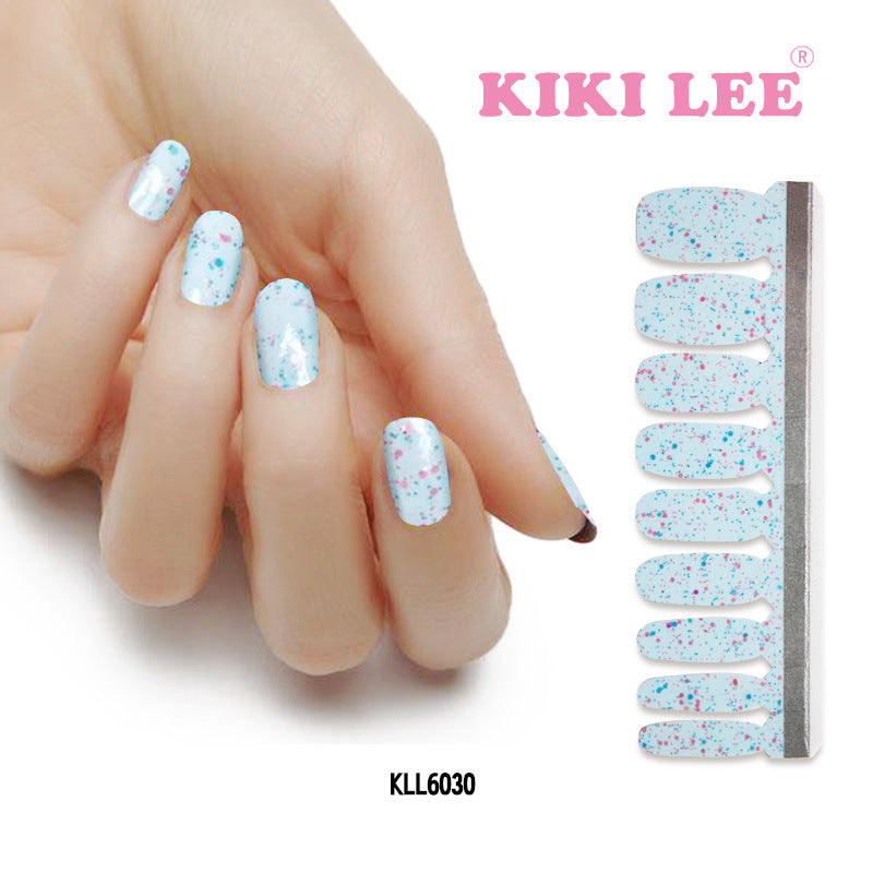 KIKILEE Stickers para Uñas: Pegatinas Completas con Efecto Esmalte y Brillo, Fáciles de Aplicar