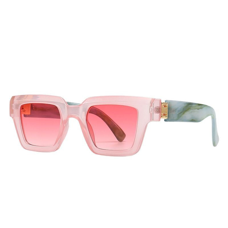 Gafas de Sol Retro Cuadradas para Mujer con Acabado de Mármol