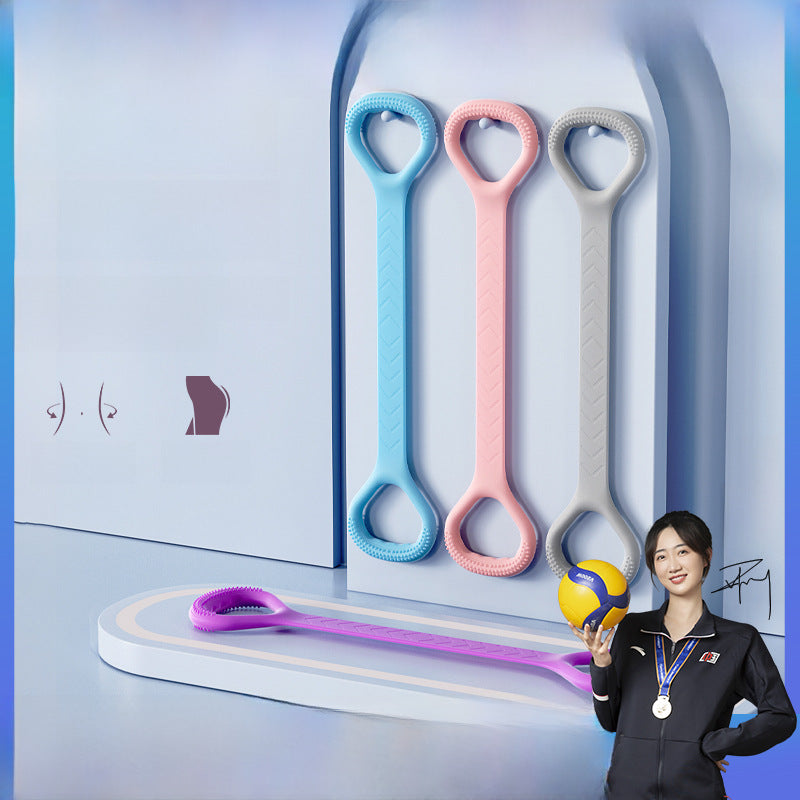 Cuerda de Resistencia en Forma de 8: Banda de Silicona Elástica de Alta Resistencia para Ejercicio, Moldeado Corporal, Entrenamiento de Espalda y Yoga