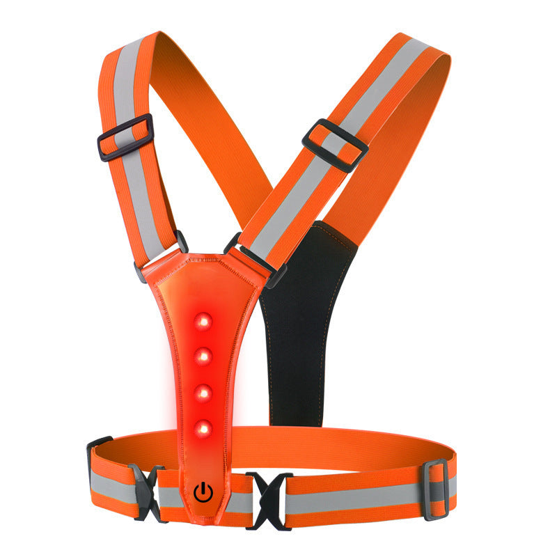 Cinturón elástico reflectivo de alta visibilidad con luz LED