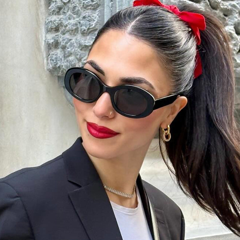 Gafas de Sol Ovaladas Modernas con Protección UV para Mujer