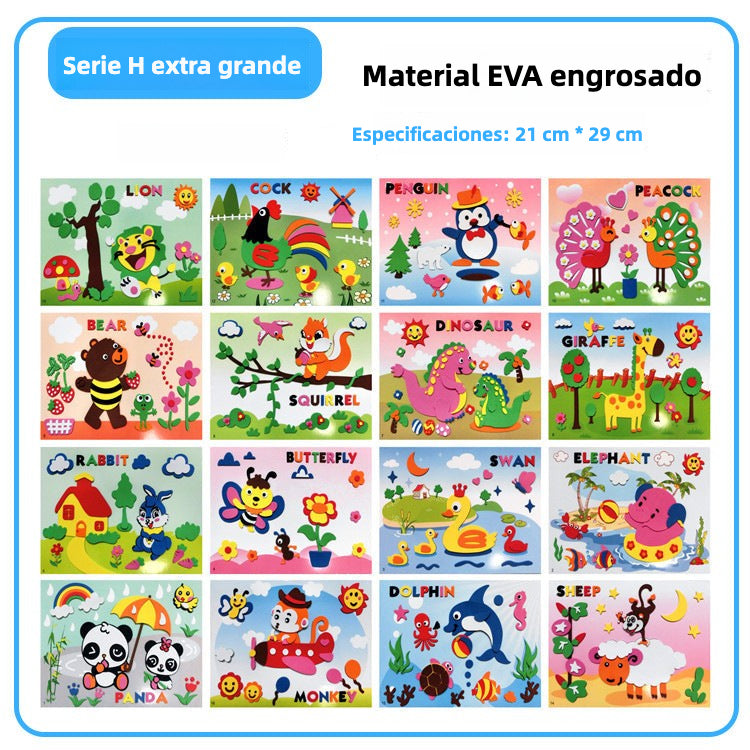 Set de Pegatinas 3D para Niños – Juguetes Educativos y Manualidades en Foam EVA