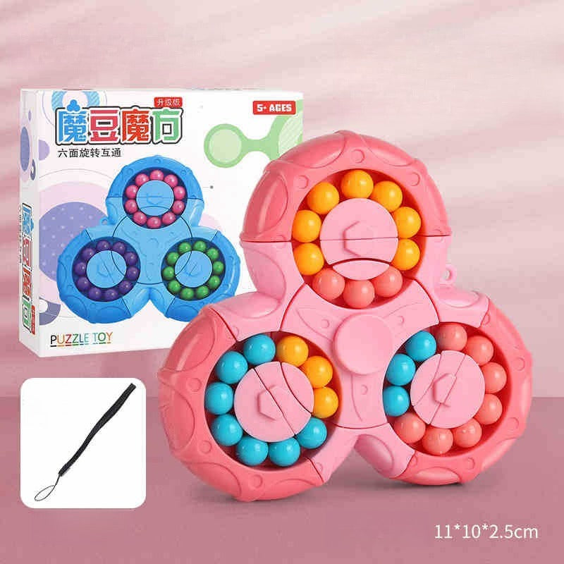 Hand Third Eye: Multicolor Puzzle Cube for Relaxation and Mental Development