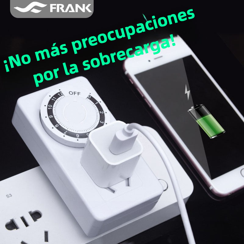 Enchufe programable para carga de electrónicos: temporizador, interruptor con apagado