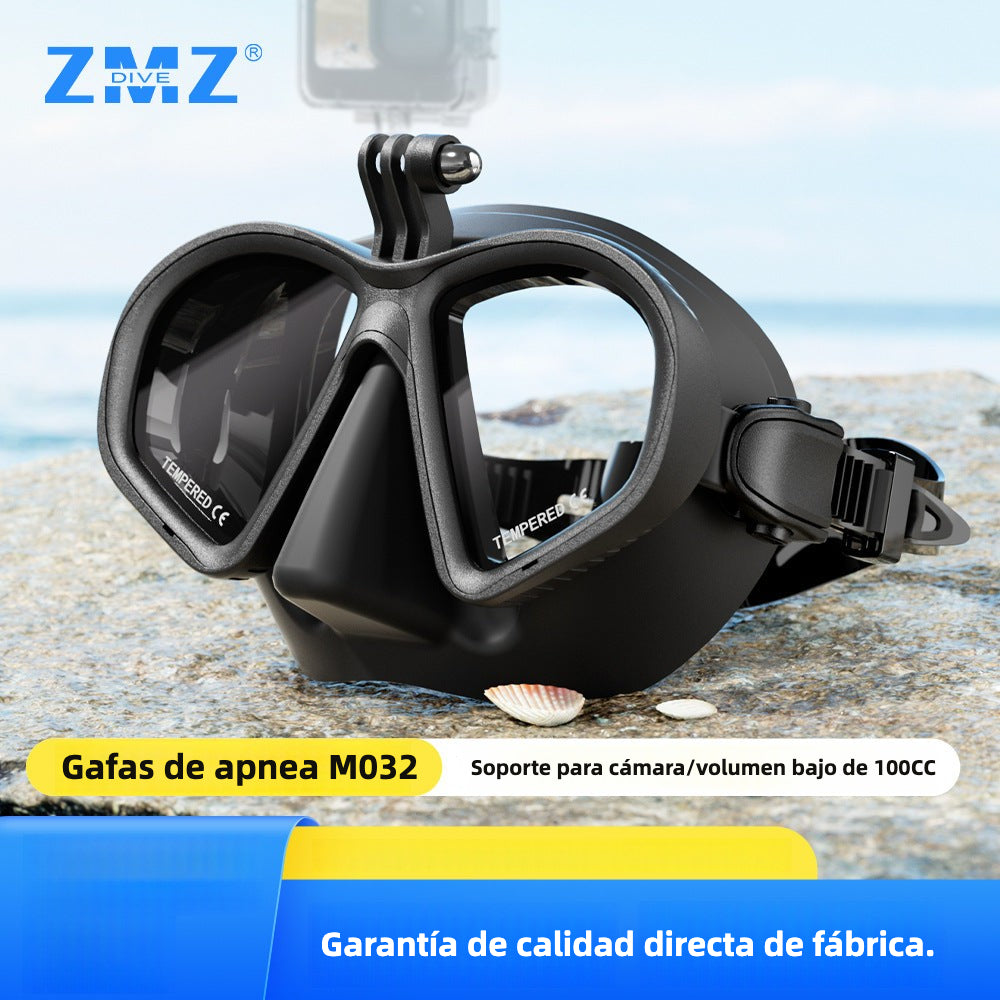 Máscara para fotografía submarina