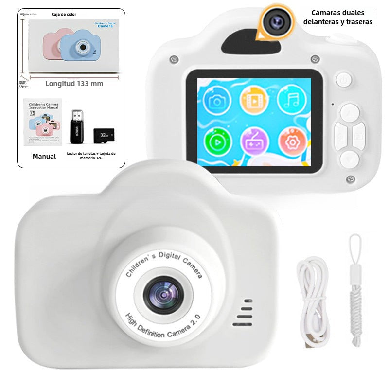 Cámara Infantil A3: Cámara Digital de Cartón, Grabadora Portátil y Cámara de Deportes