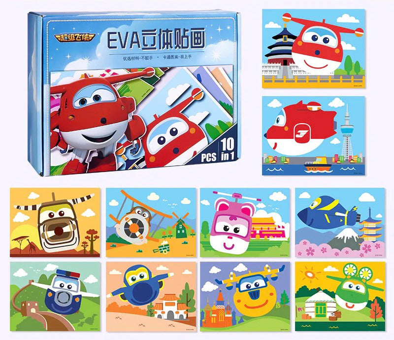 Kit De Manualidades Infantiles Con Pegatinas Educativas