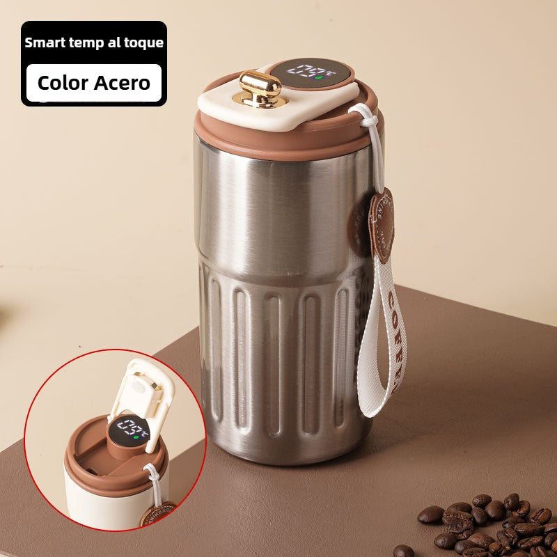 Color-Changing Stainless Steel Coffee Cup with Digital Temperature Display: Modern Thermal Mug