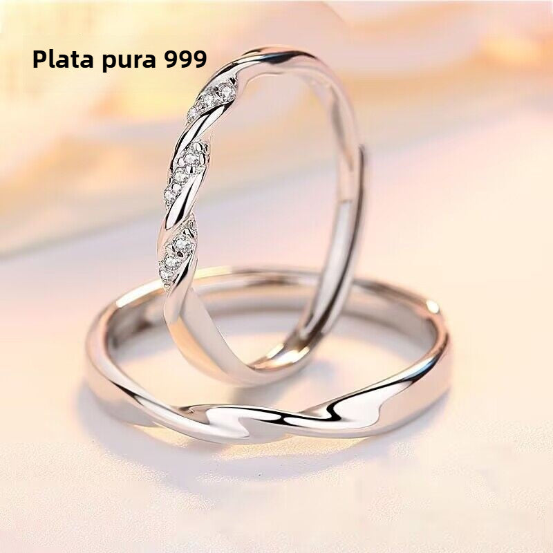 Alianzas de Matrimonio en Plata Pura S999 – Diseño Moderno para Parejas