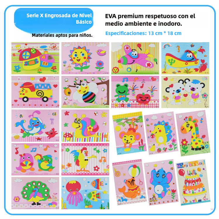 Set de Pegatinas 3D para Niños – Juguetes Educativos y Manualidades en Foam EVA