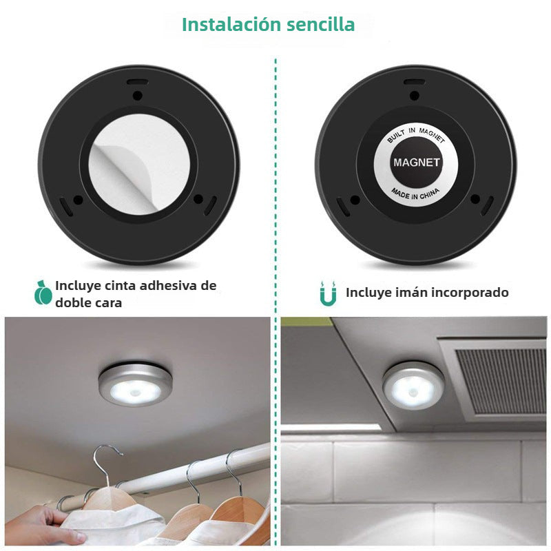 Luz Nocturna con Sensor de Movimiento: Iluminación Inteligente para Armarios, Escaleras y Mesita de Noche, Control Fotosensible