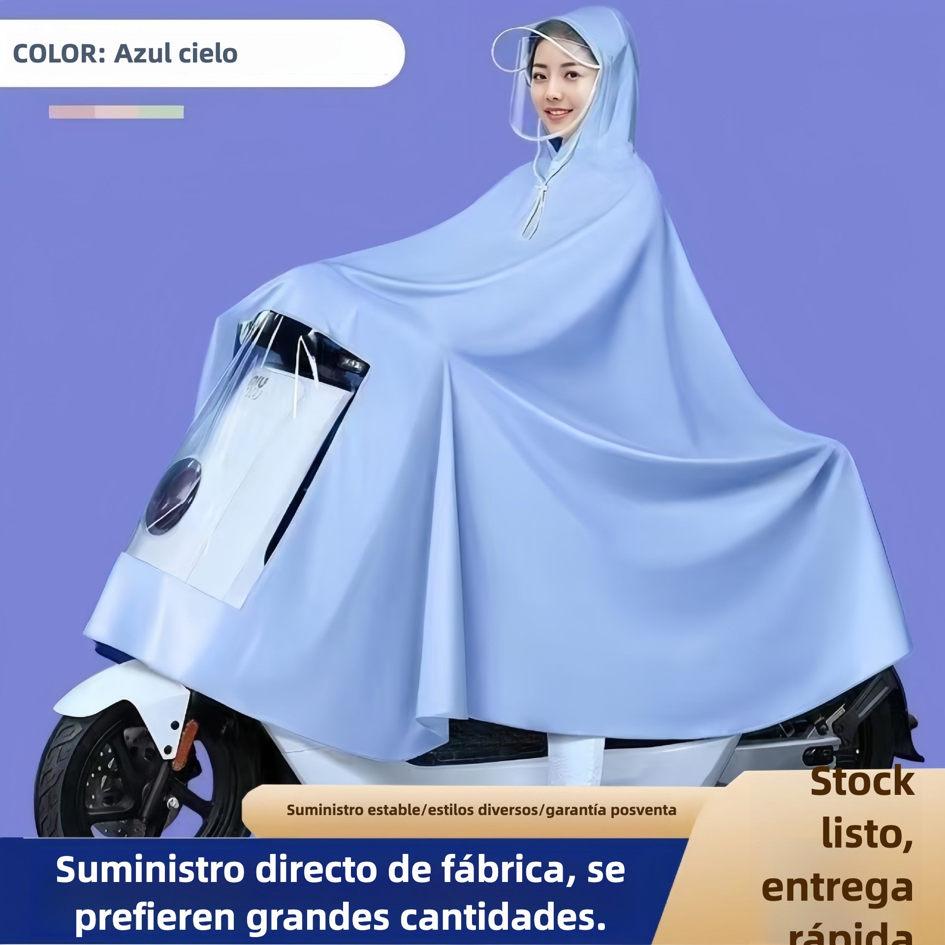 Impermeable para Bicicleta Eléctrica o Motocicleta a Prueba de Lluvia y Viento