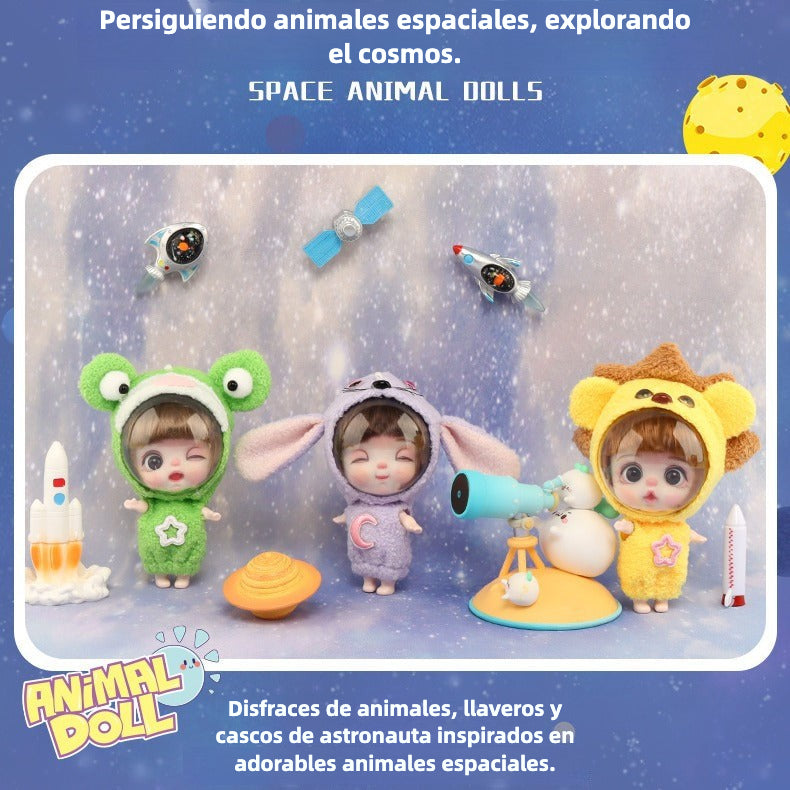 Space Animal Keychain for Girls: Cartoon Character Doll, Birthday Gift & Surprise Box