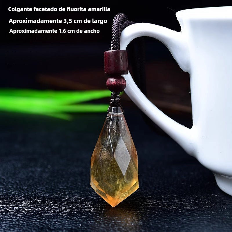 Colgante con piedras naturales: Amatista, Fluorita, Obsidiana, Lapislázuli y más