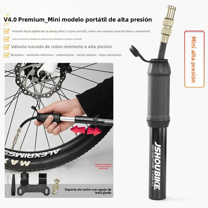 Mini Bomba de Aire Portátil para Bicicleta, Auto y Balones – Válvulas Múltiples
