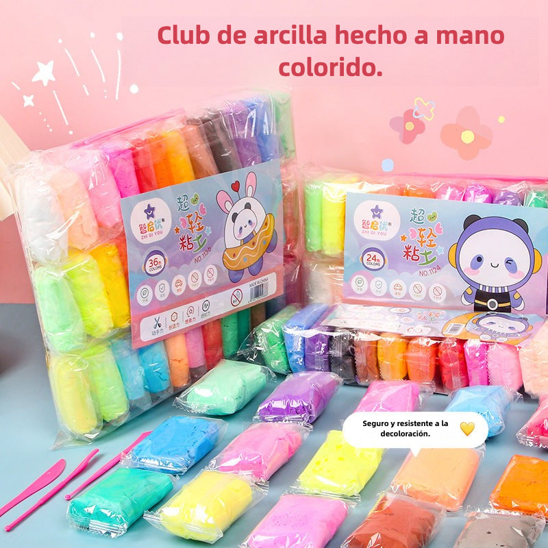Arcilla de modelado ligera para niños en varios colores