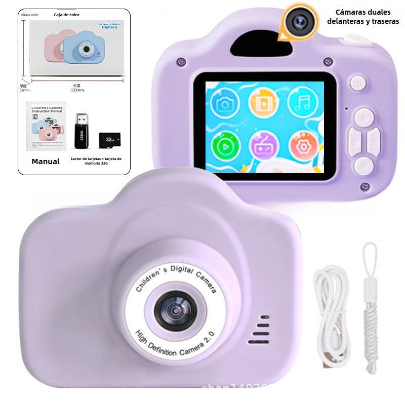 Cámara Infantil A3: Cámara Digital de Cartón, Grabadora Portátil y Cámara de Deportes
