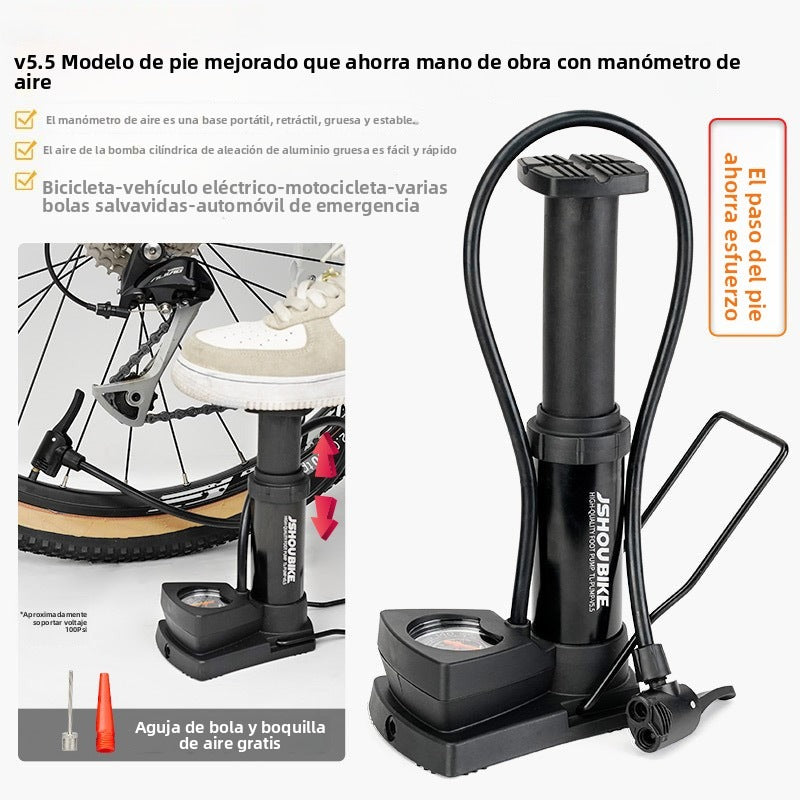 Mini Bomba de Aire Portátil para Bicicleta, Auto y Balones – Válvulas Múltiples