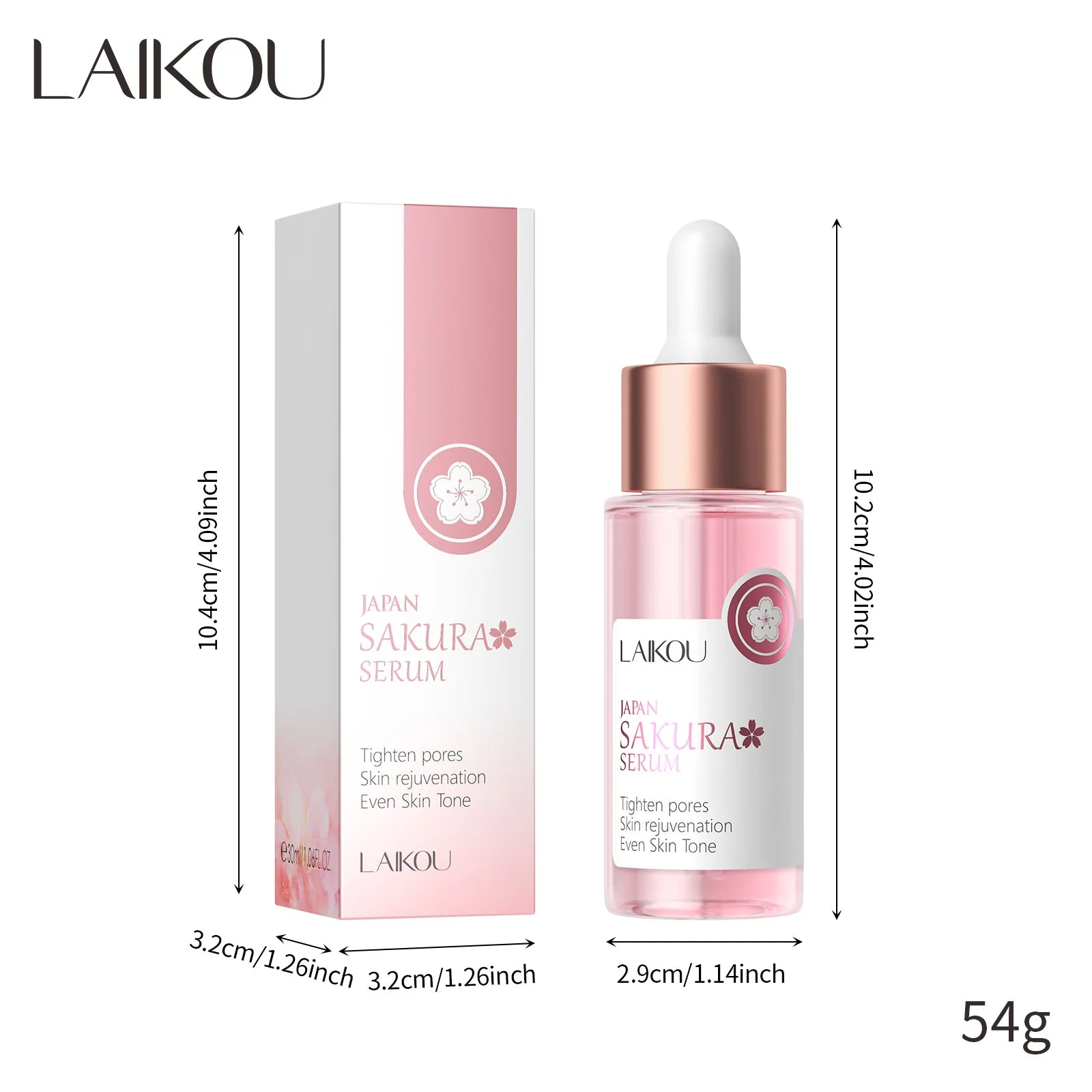LaiKou Esencia de Cereza Japonesa 30ml: Hidratante y Rejuvenecedor para la Piel