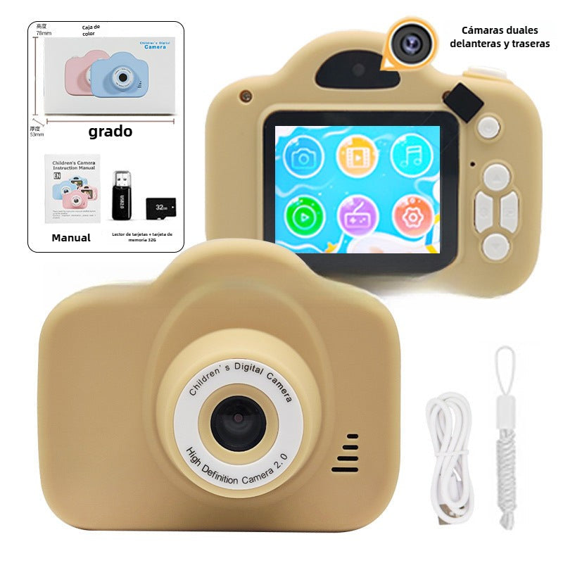 Cámara Infantil A3: Cámara Digital de Cartón, Grabadora Portátil y Cámara de Deportes