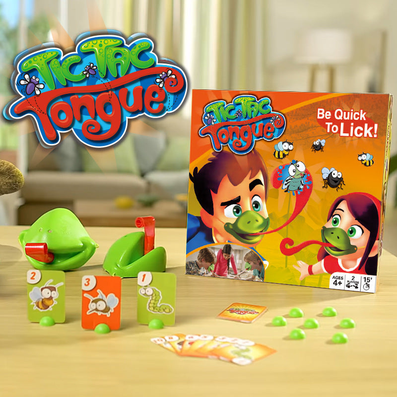 Juego de Mesa con Máscara de Rana y Camaleón: Cartas Educativas para Niños