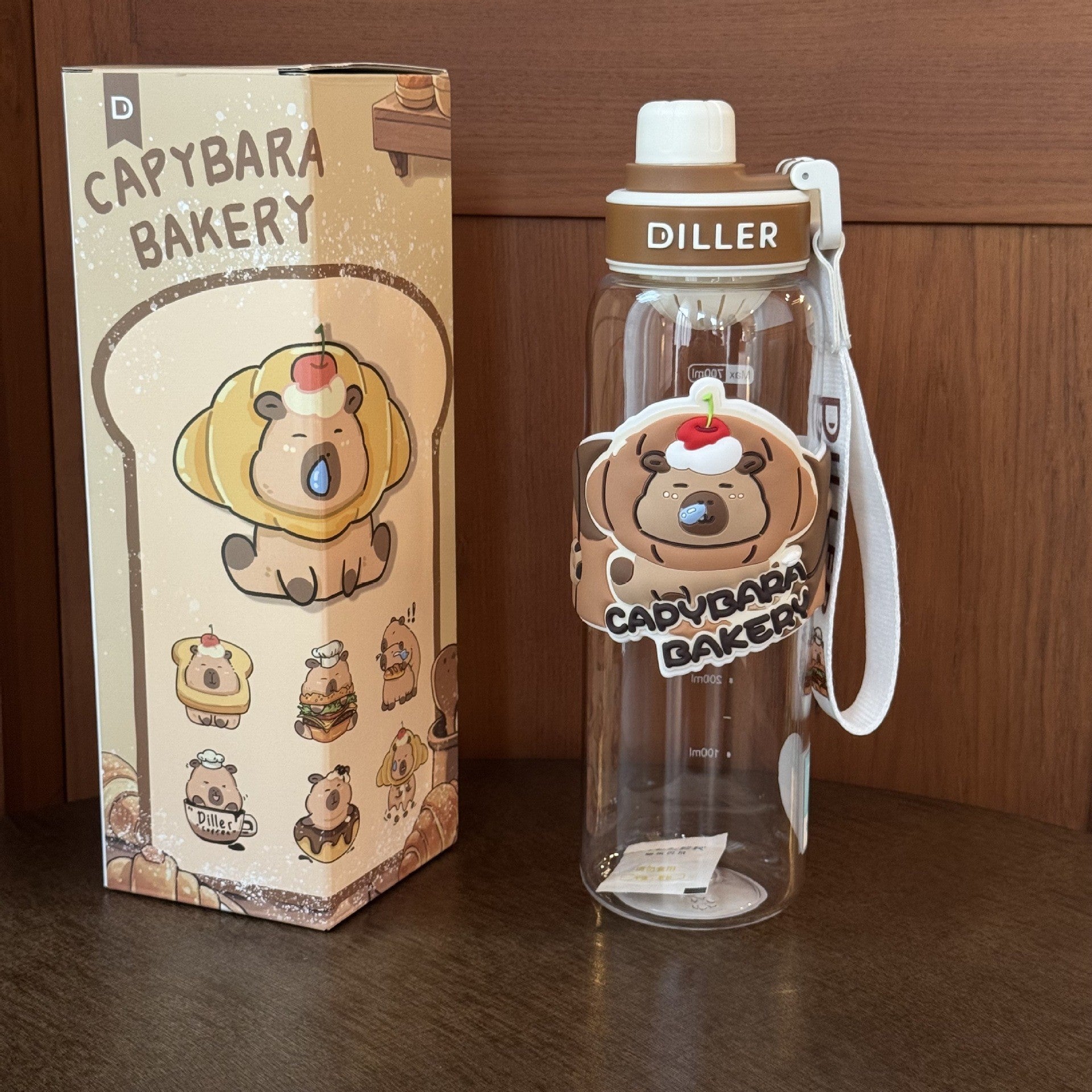 Capybara 316L Straw Thermos Cup: New High-Value Design for Children and Students, Portable Flip-Top Dual-Use Water Cup