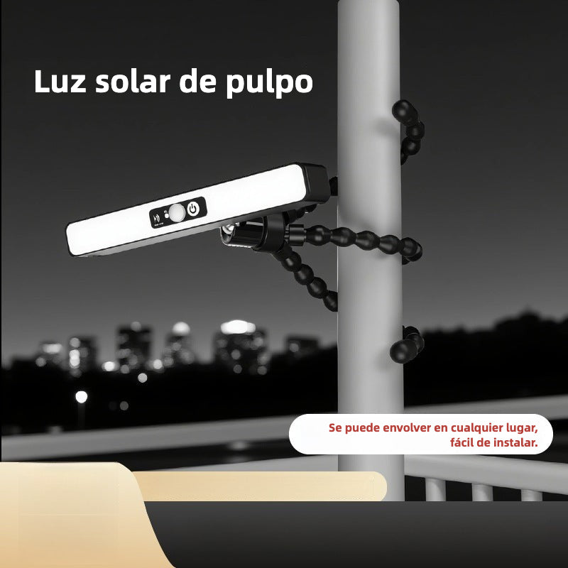 Lámpara Solar para Exteriores con Brazos Flexibles Tipo Pulpo