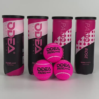 Pelotas deportivas color rosa para cancha de pádel