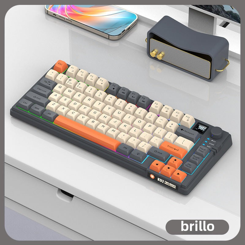 Teclado y Ratón Inalámbricos Bluetooth K920: Doble Modo, Pantalla, Controlador de Rueda, Tres Colores