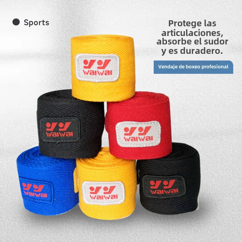 Vendas de boxeo de 2 m en algodón elástico para entrenamiento y combate