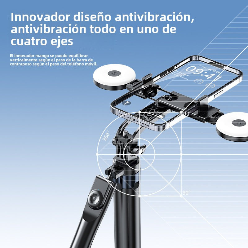 Soporte para teléfono Bluetooth con trípode: estabilizador, ideal para selfies y vlogs