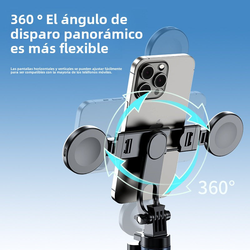 Soporte para teléfono Bluetooth con trípode: estabilizador, ideal para selfies y vlogs